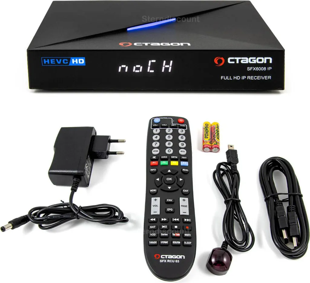 Récepteur OCTAGON SFX6008 IP IPTV H.265 HEVC Full HD Linux E2