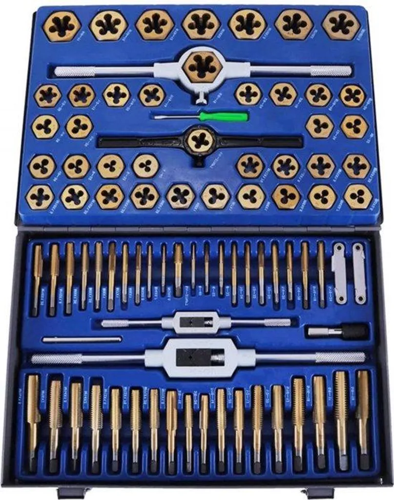 Tarauds et filières 86 pcs titane : fini les filetages abîmés, 86 pièces