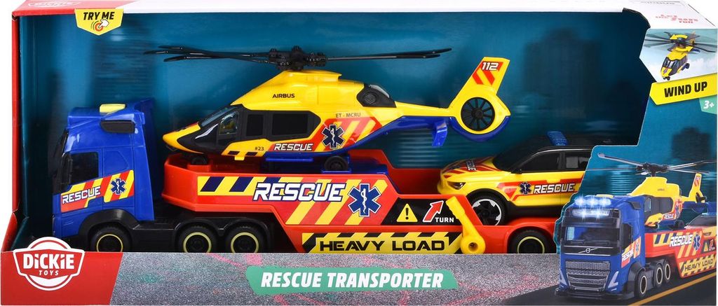 Camionnette Dickie avec hélicoptère de secours Image du produit 