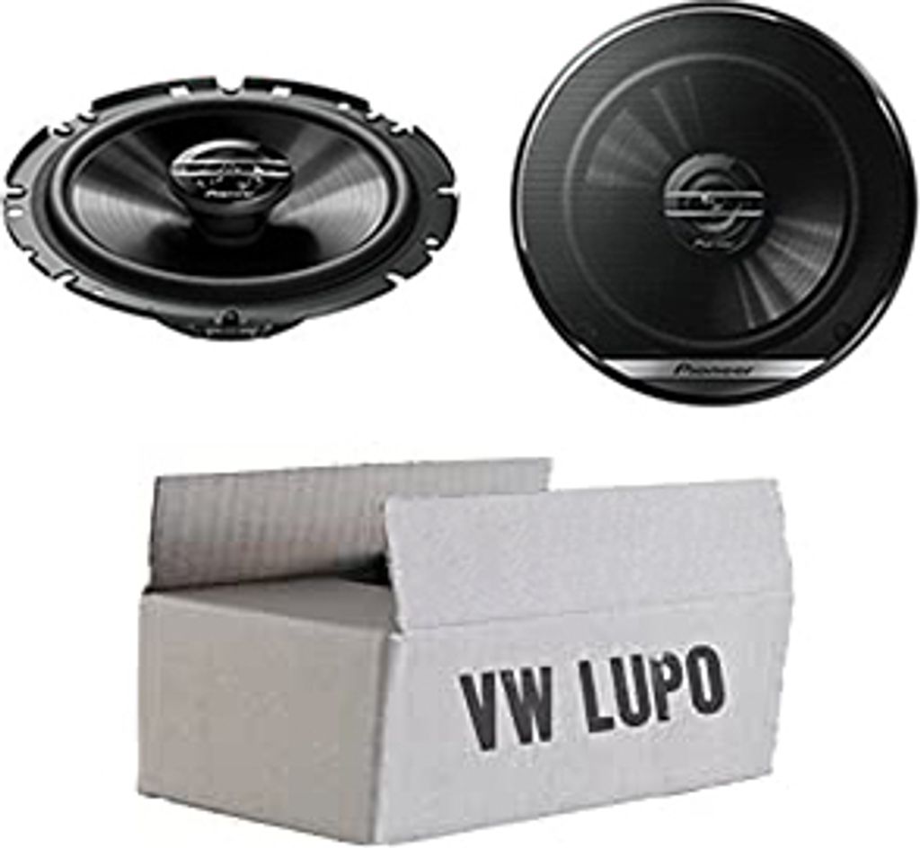 VW Lupo Front - Lautsprecher Boxen Pioneer TS-G1720F - 16,5cm 2-Wege Koax Koaxiallautsprecher Auto Einbausatz - Einbauset