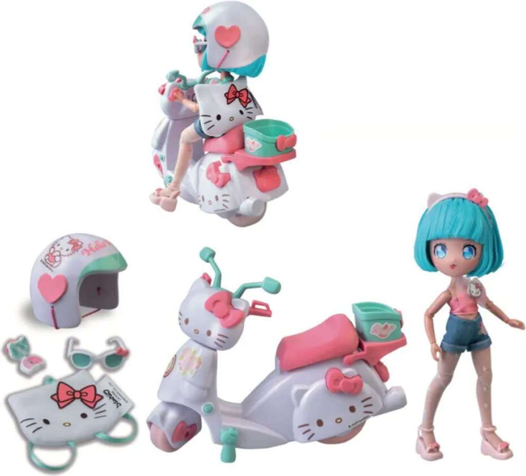 Figurine Hello Kitty Pretty Scooter rose en taille unique pour enfant