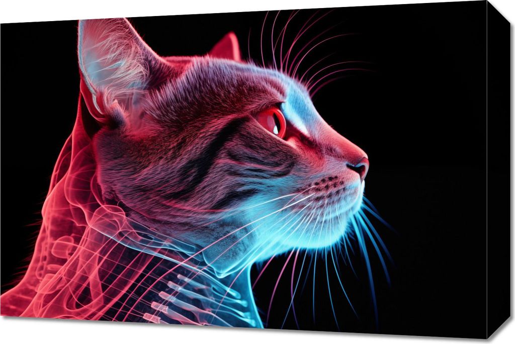 Bild 60x40cm Cybernetischer Röntgen einer Katze
