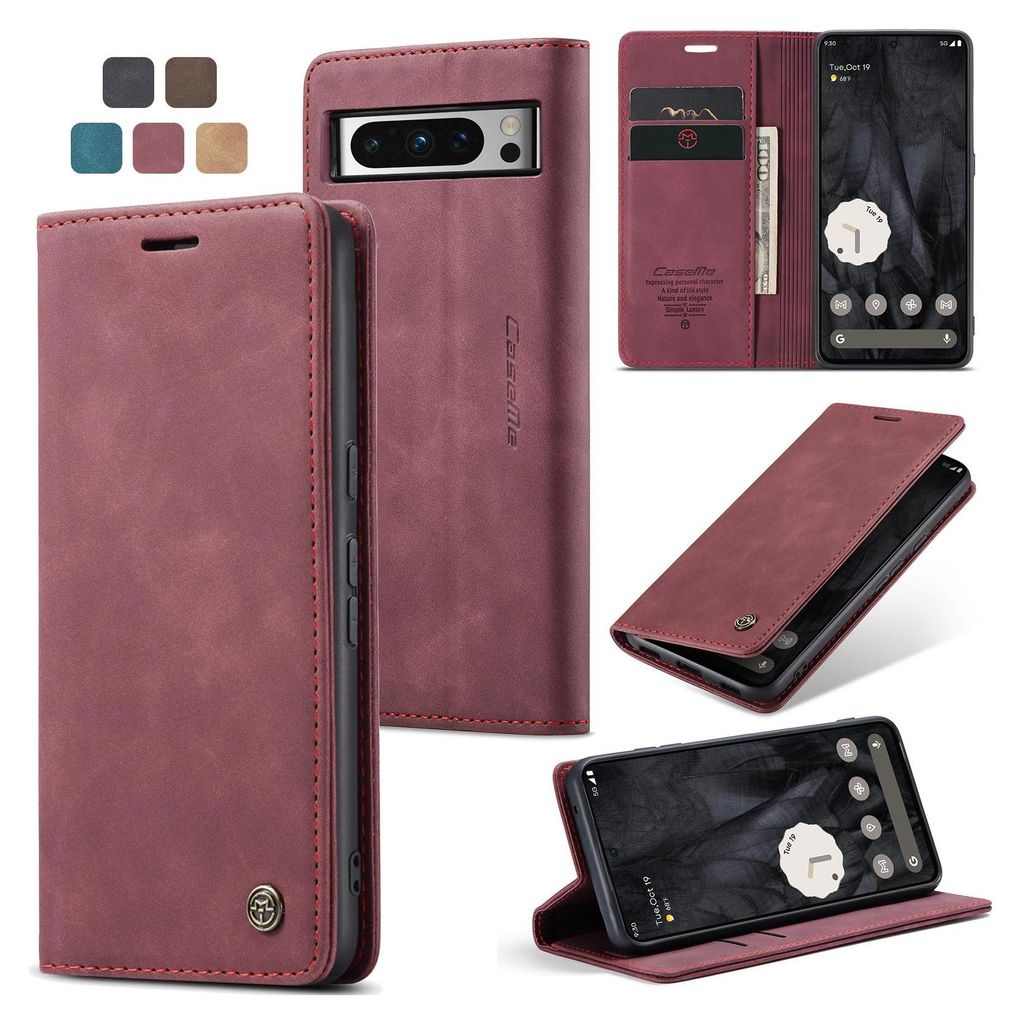 Caseme Handyhülle Leder Hülle Klapphülle Tasche Etui für Produktbild 