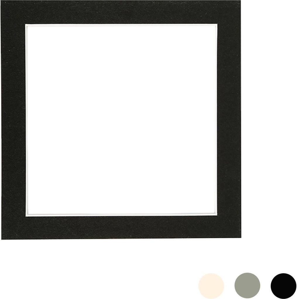 Nicola Spring Bild Foto Mount - To Fit-Rahmengröße 10 x 10 für Bildgröße 8 x 8 - Schwarz