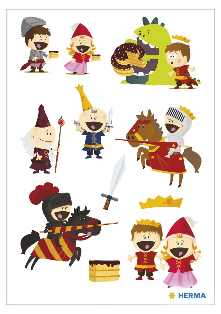 Stickers de Chevaliers HERMA 15485 pour Personnaliser Cadeaux et Invitations