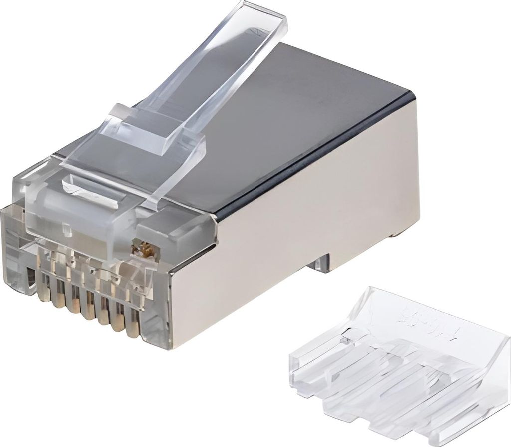 INTELLINET Modularstecker RJ45 Cat6A STP 3-Punkt 90 Stk.