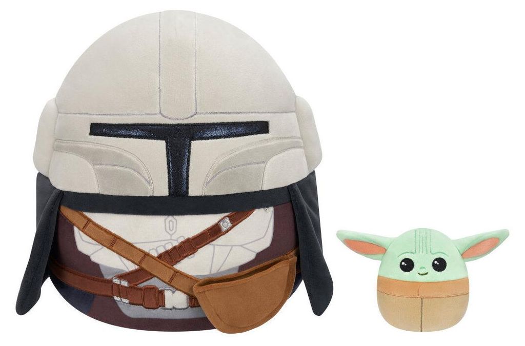 Peluche Squishmallows, Mandalorian, 30 cm, avec Grogu (8,5 Image du produit 