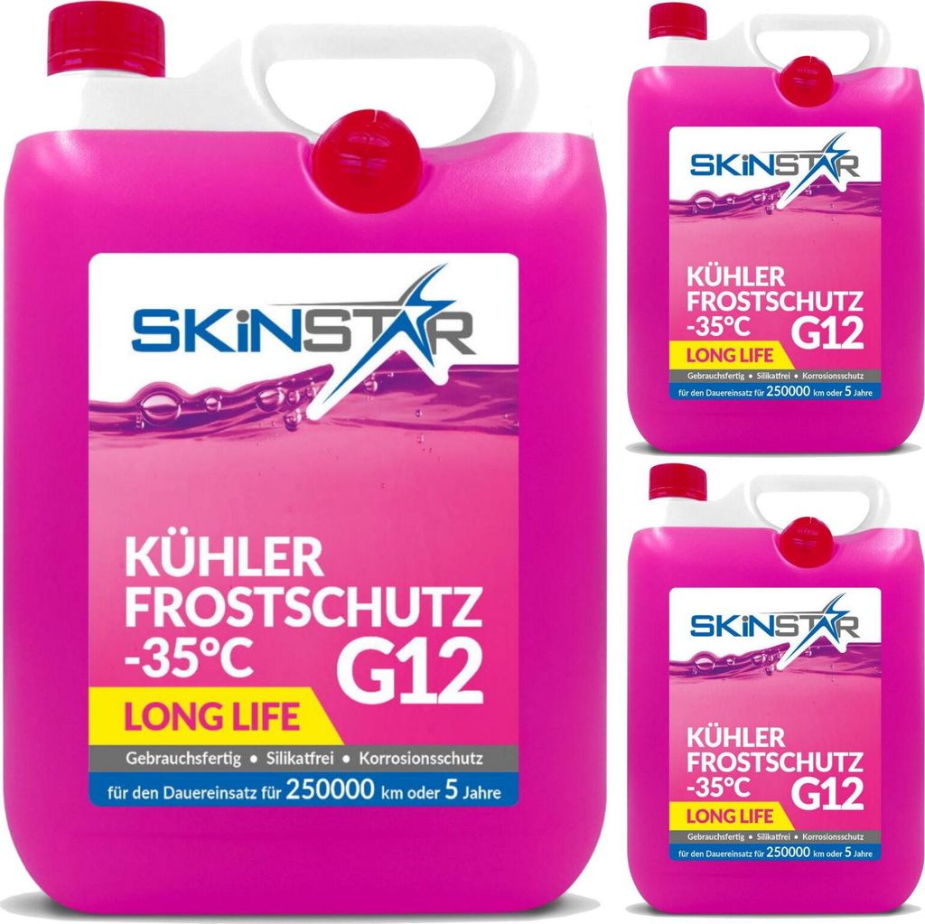 SkinStar G12 Kühlerfrostschutz -35°C Kühlflüssigkeit Kühlmittel Schutz Auto 15l