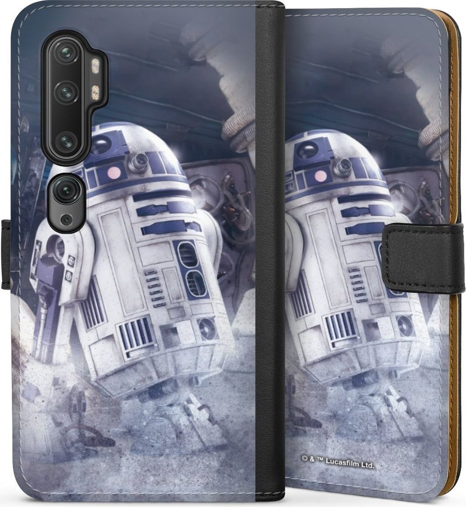 DeinDesign Klapphülle für Xiaomi Mi Note 10 Handytasche Lederhülle Tasche Fanartikel Roboter Star Wars