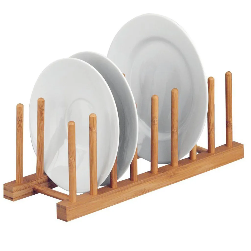 OFFERTA Portapiatti ZELLER Bambù | Organizza la Cucina in 1 Minuto