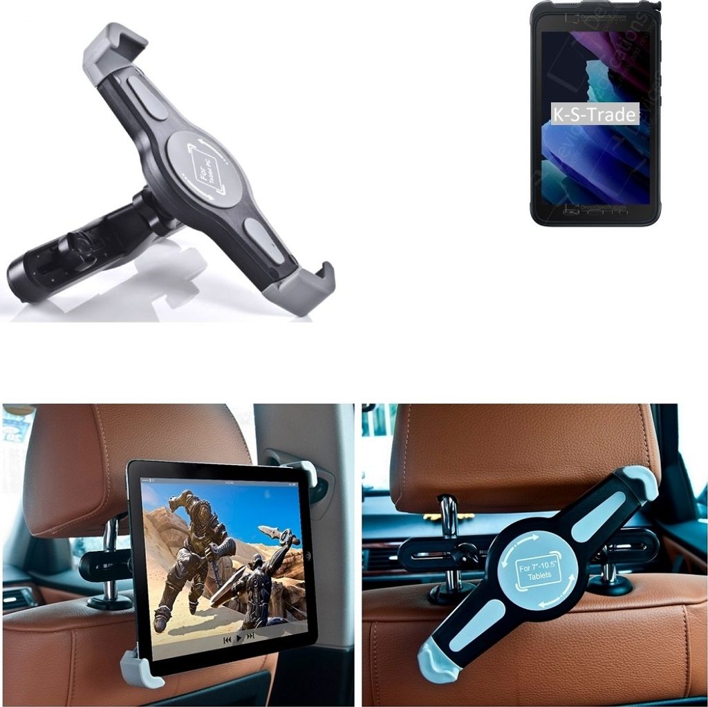 K-S-Trade Tablethalterung kompatibel mit Samsung Galaxy Tab A7 Wi-Fi KFZ Kopfstützen Halterung 360° Auto Sitzhalterung Headrest Holder Halter Tablet