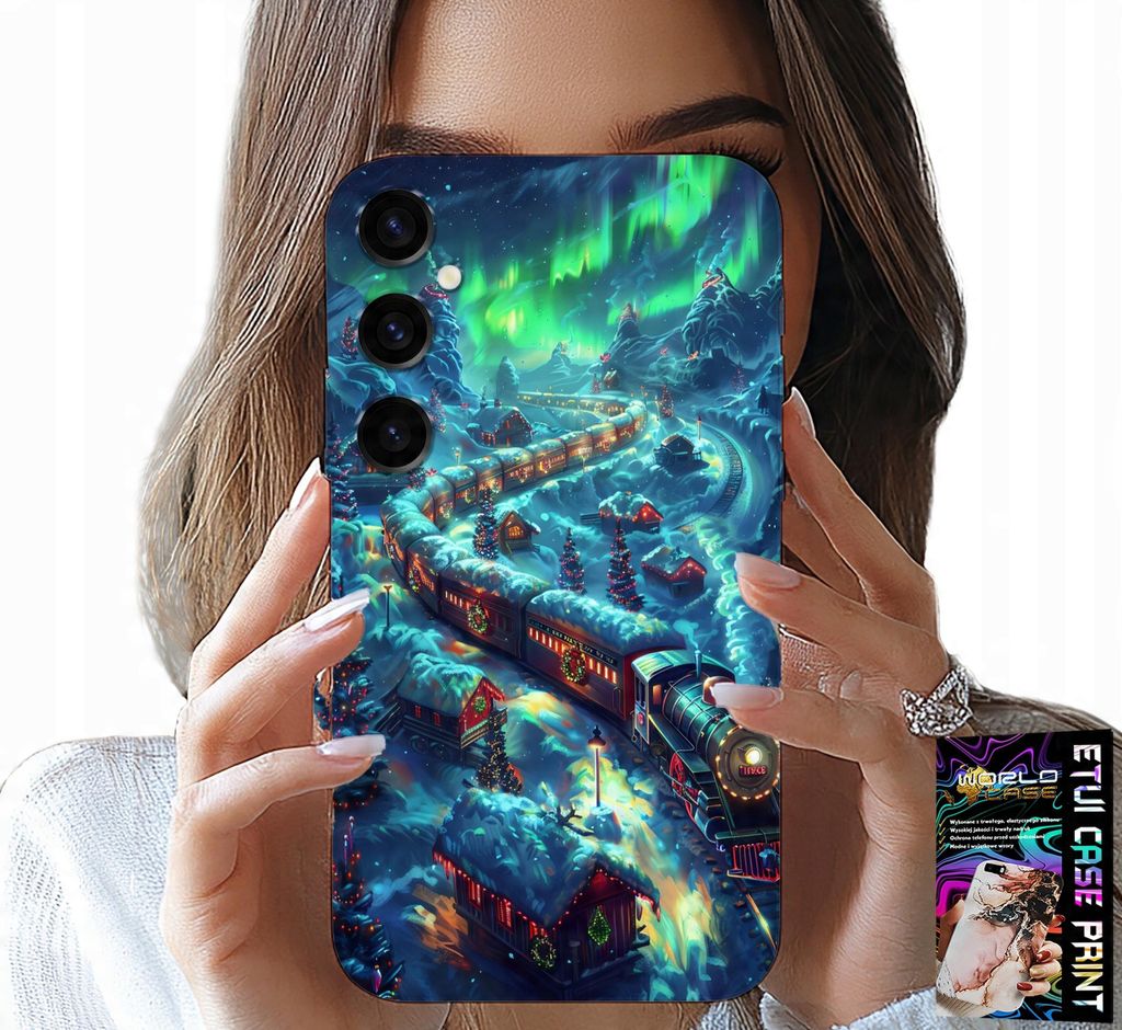Etui Für Samsung Galaxy M15 5G - Zug, Weihnachtsexpress Designs + Glas