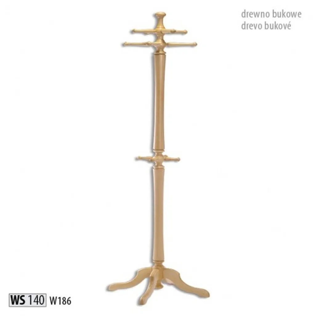 Porte-manteau en bois pour entrée moderne - Suspension 186cm robuste
