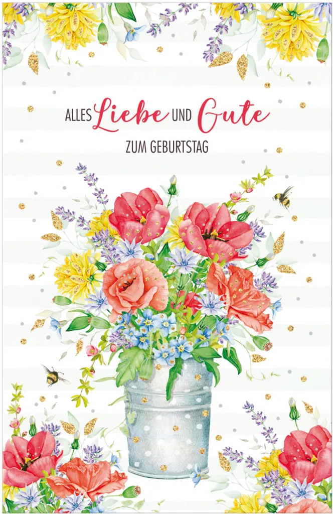 Carte d'Anniversaire Fleurie Coquelicots : Le Choix Élégant et Prêt