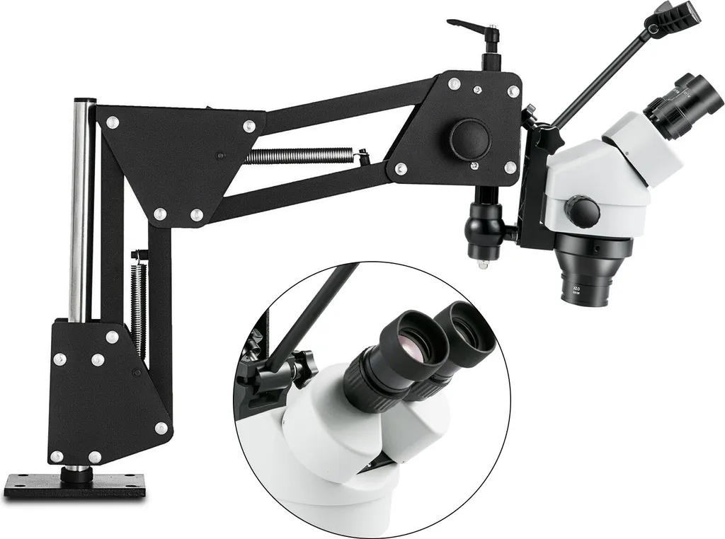Microscope Bijoutier Grossissement 7-45x avec Réglage Multidirectionnel