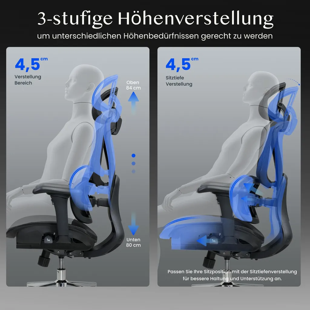 FLEXISPOT Sentinel : Adieu Mal de Dos avec ce Siège Bureau Ergonomique - 7