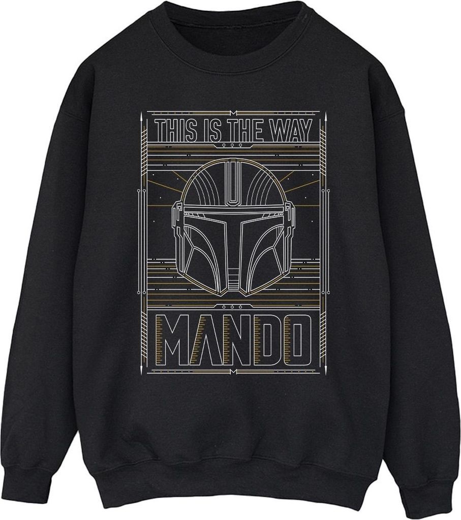 Star Wars - "The Mandalorian The Way" Sweatshirt für Herren BI46680 (XL) (Schwarz)