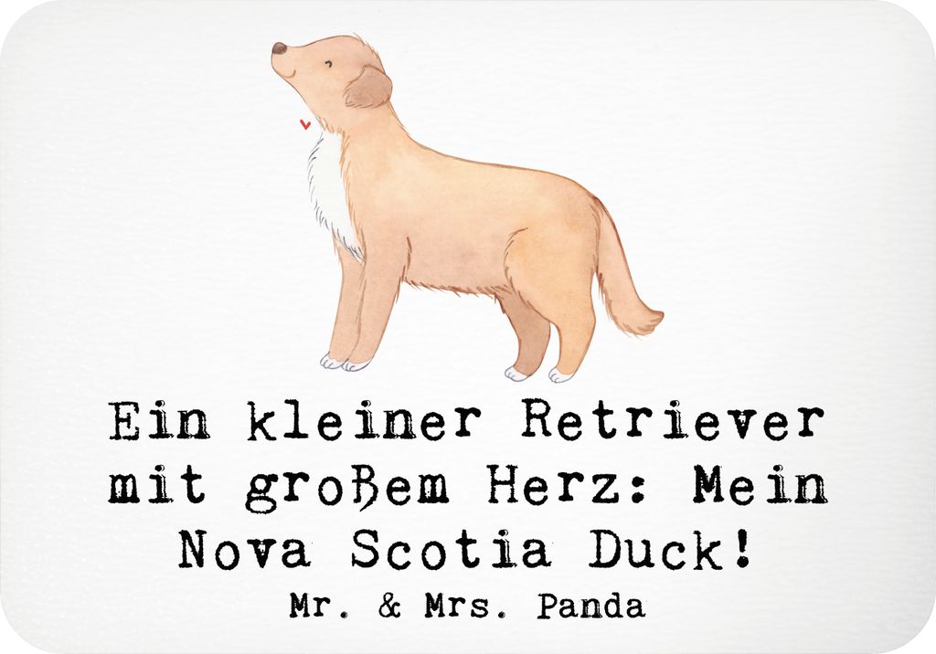 Mr. & Mrs. Panda magnet Nova Scotia Duck Herz - Weiß - Geschenk, Charme, Hunderassen Pflege, küchenmagnet, inspirierende Zitate, Hunderasse, Küh...