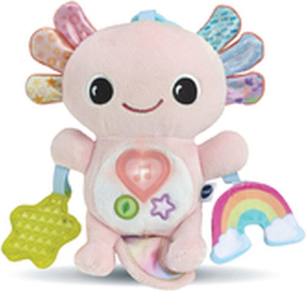 VTech Baby ELIOTT, BEBE AXOLOTL MUSICAL, 0,25 Jahr(e), Mit Ton, Batterien erforderlich, AAA, Stoff, Mehrfarbig