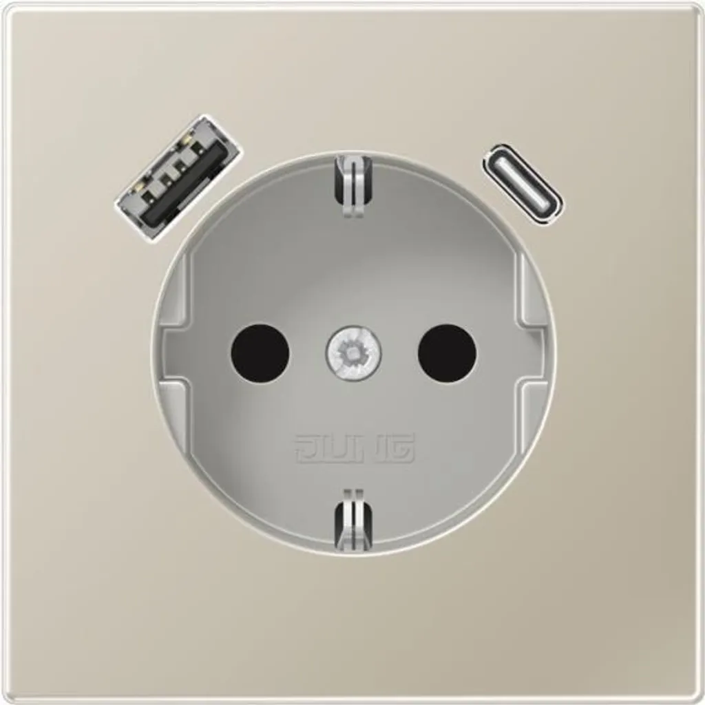 Jung ES1520-15CA Prise SCHUKO avec USB Type A et C Inox Original