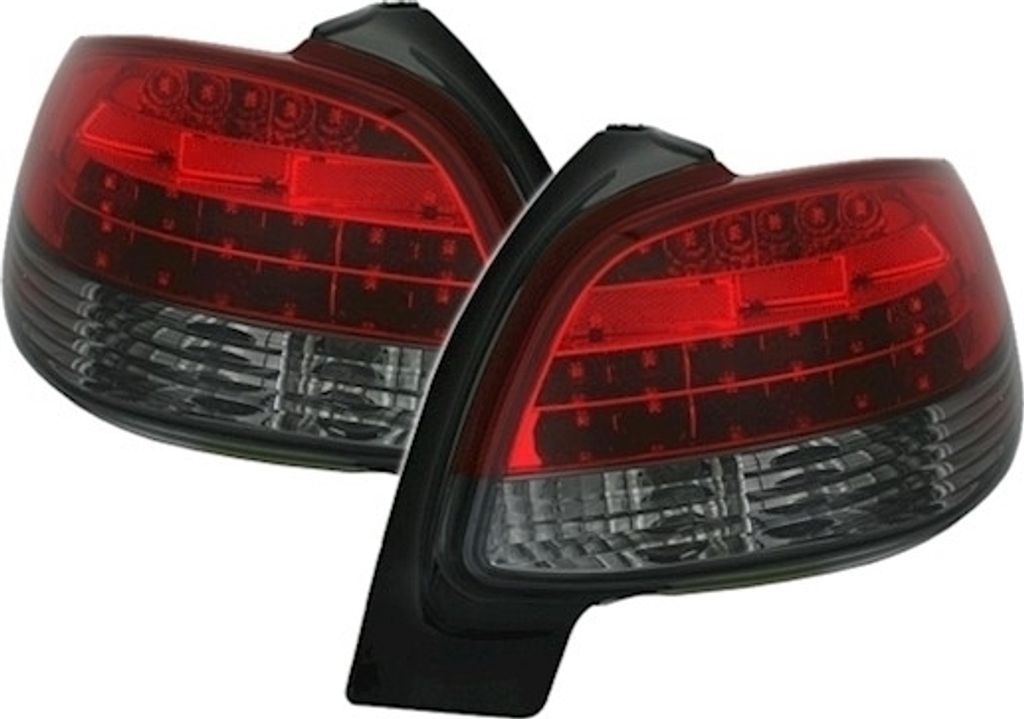 LED RÜCKLEUCHTEN SET in ROT SMOKE für PEUGEOT 206 8/98- HECKLEUCHTEN MCP