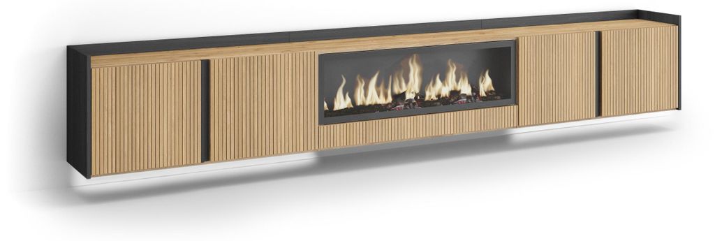 TV-Schrank, Lowboard, 315x35x50cm, Für TV-Geräte bis zu Produktbild 