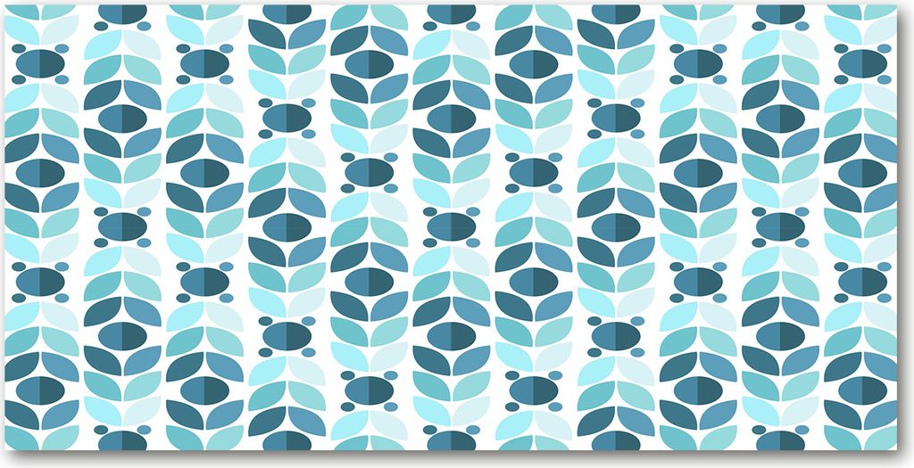 Tulup Leinwandbild - 120x60 cm - Wandkunst - Drucke auf Leinwand - Leinwanddruck - Sonstige - Blau - Geometrische Figuren