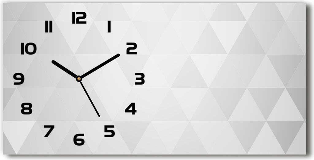 Wanduhr aus Glas – 60x30 cm - Glasbild - Glasuhr - Gehärtetes Glas - schwarze-zeiger - Abstraktion Hintergrund