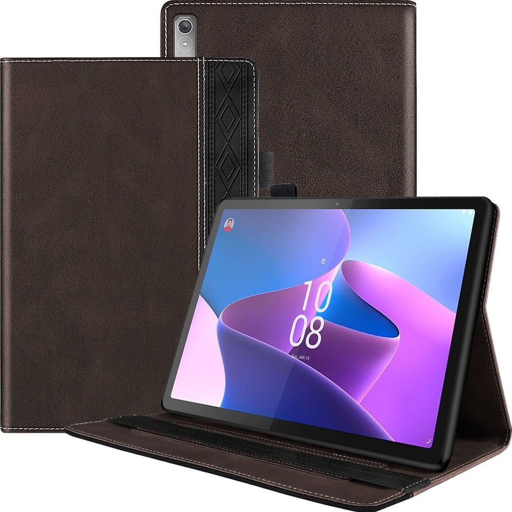 Mobigear Folio Lenovo Tab P11 Pro Gen 2 Hülle Klapphülle + Stifthalter - Braun