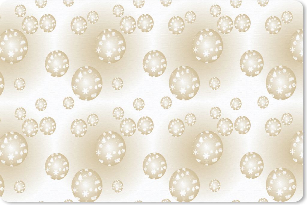 MuchoWow Schreibtischunterlage Weihnachtskugeln - Winter - Weihnachten 60x40 cm - XXL Mauspad - Großes Mauspad