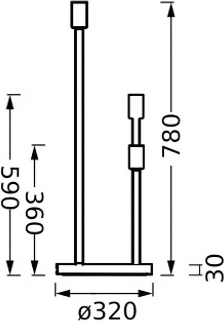 LED Standleuchte DECOR STICK FLOOR 3XE27 DG Produktbild 
