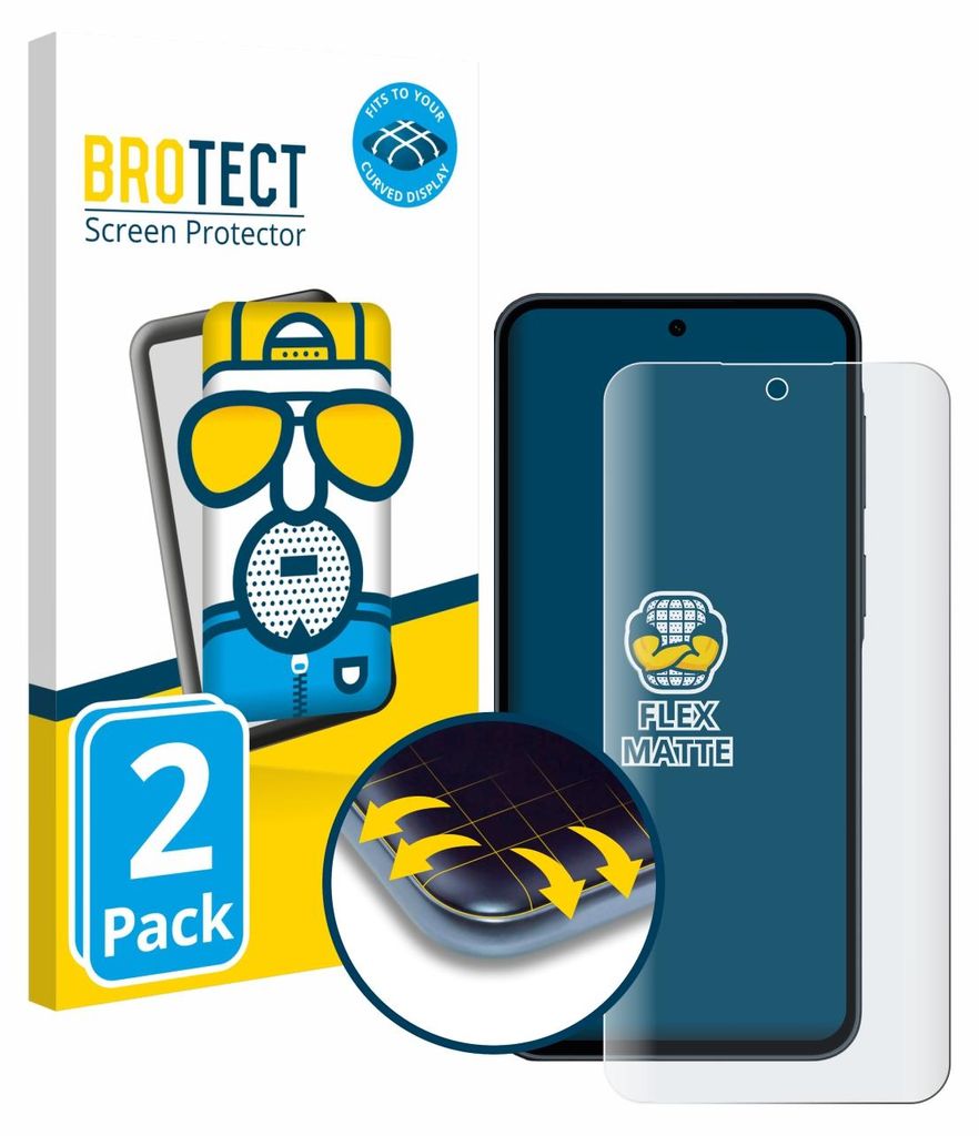 2x BROTECT Fullscreen Schutzfolie für Samsung Galaxy A37 5G Displayschutz Folie Fullcover Matt Entspiegelungsfolie