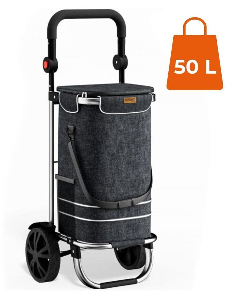 Nákupní taška na kolečkách EASY, 50l, černá Obrázek produktu 