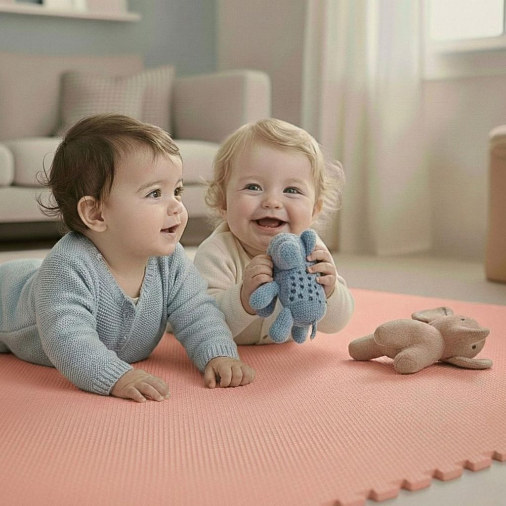 18 Teile Spielmatte Baby Puzzlematte - 30x30 Krabbelmatte Bodenmatte Kinderzimmer