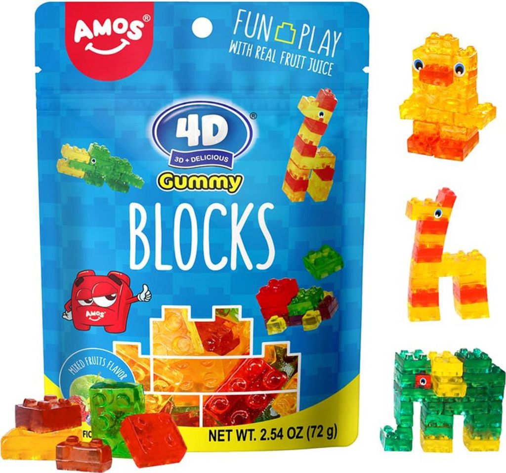 Amos 4D Jelly Sweets Blocks 72g Produktbild 