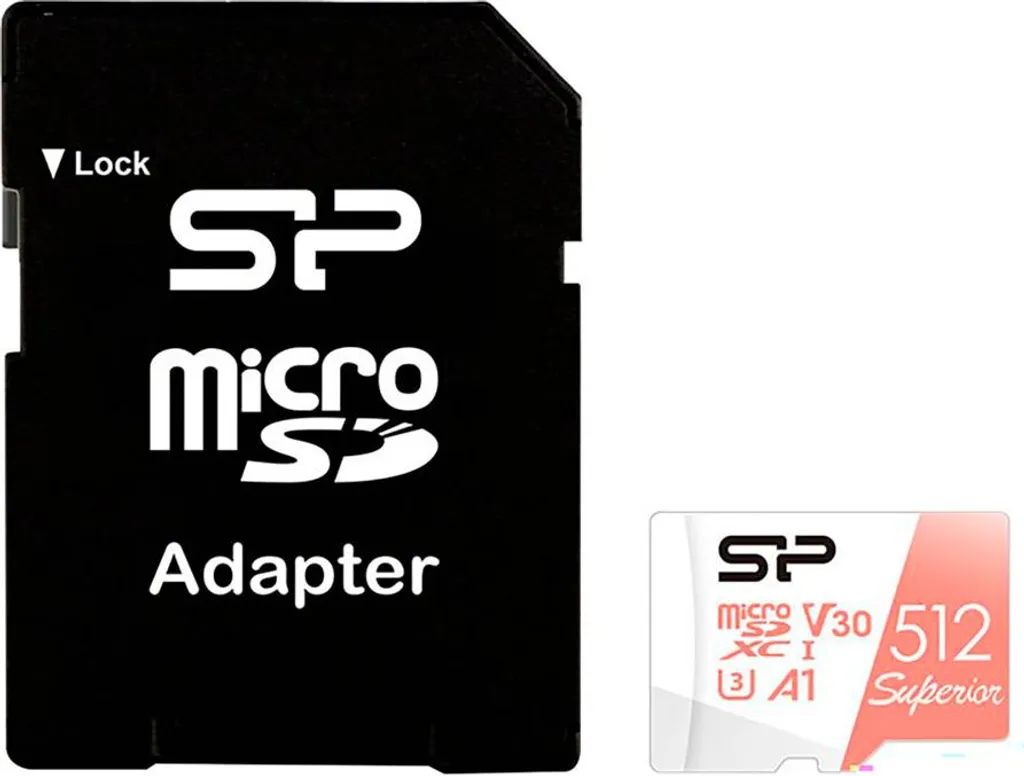 Micro SDXC 512Go Silicon Power Class 10 idéale pour caméra sport