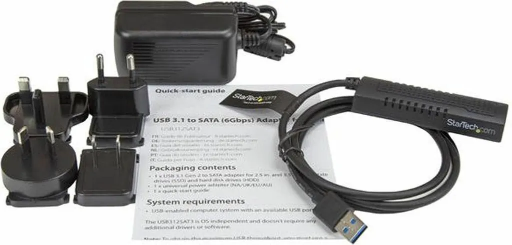 Kit Adattatore Startech USB312SAT3: Trasferimento Dati Sicuro e Veloce