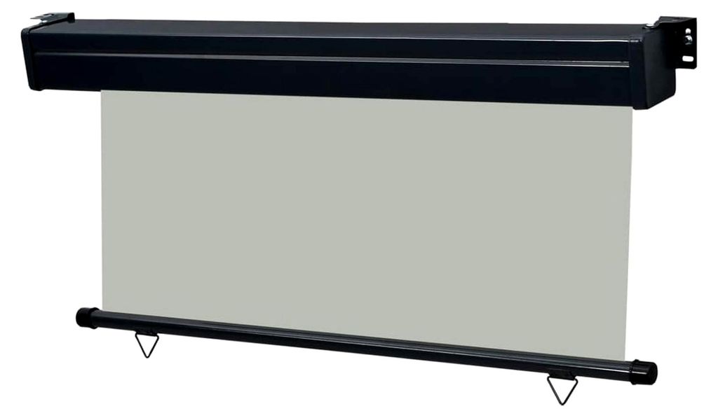 Seitenmarkise für den Balkon, Sichtschutz für die Terrasse, Windschutz für den Balkon, Vertikalmarkise, 170 × 250 cm Grau