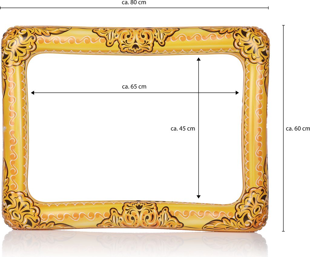 Aufblasbarer Fotorahmen Mit 30 Requisiten – 75x65 Cm, Für Selfies & Partys, Inkl. Zubehör