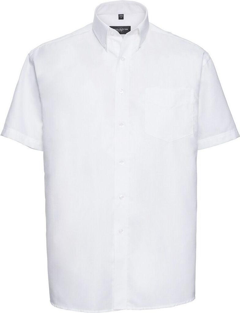 Russell Collection - "Oxford" Formelles Hemd Pflegeleicht für Herren kurzärmlig PC5838 (51cm) (Weiß)