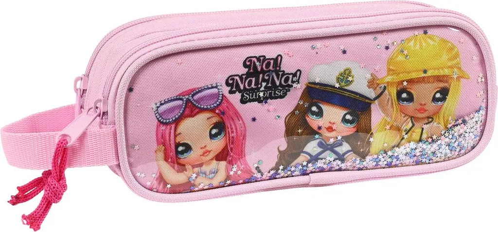 Trousse Fourre-Tout Double Na!Na!Na! Surprise Sparkles Rose 21x8x6 cm