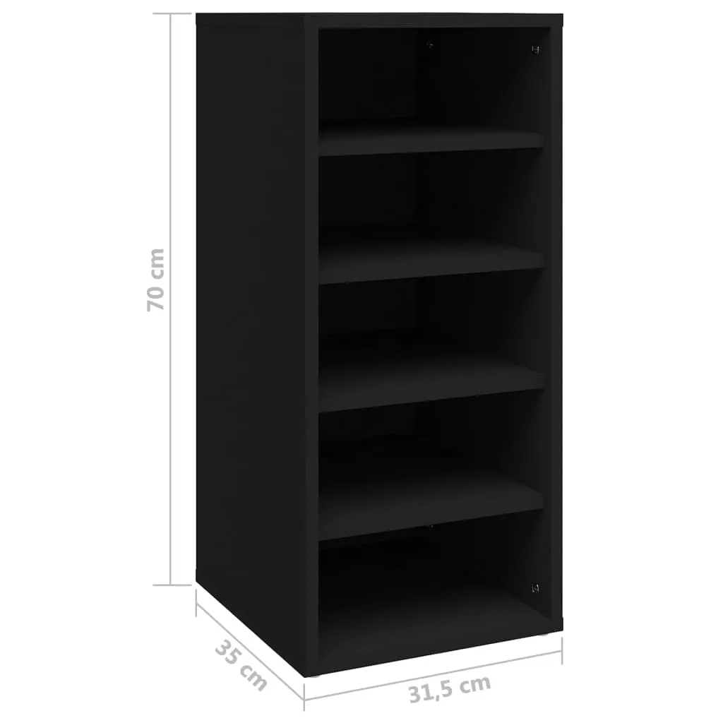 Coppia Scarpiere Salvaspazio Nere 31,5x35x70 | Ordine Totale - 9