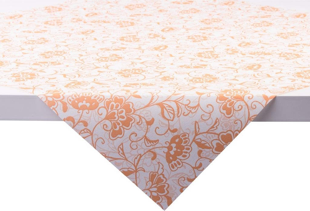 Sovie HOME Tischdecke Liv in Terrakotta aus Linclass Airlaid 80 x 80 cm, 1 Stück - Floral Blumen