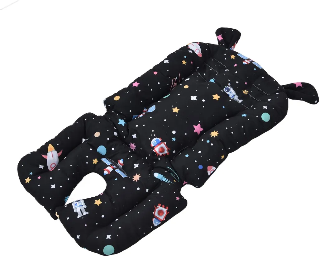 Coussinet de poussette double face doux motifs mignons pour nourrisson