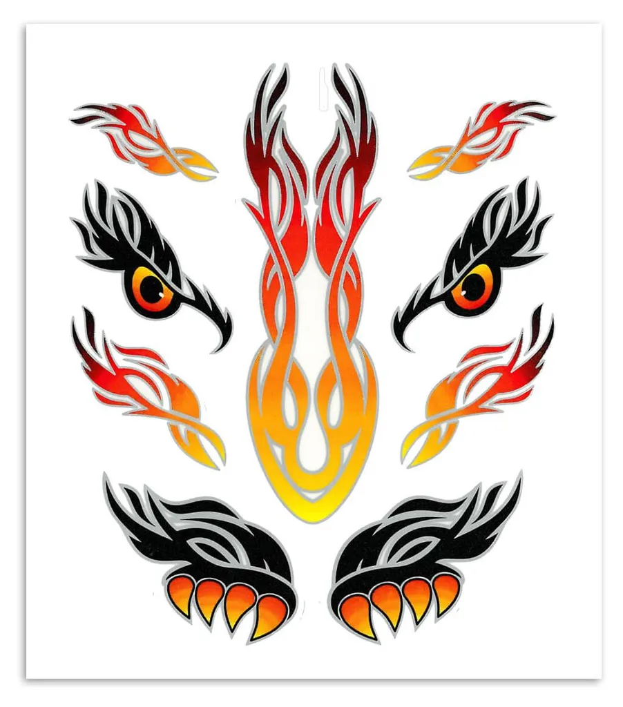 Stickers yeux tribaux pour masquer les rayures et décorer vos accessoires
