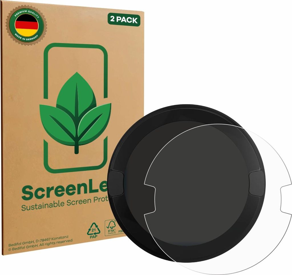 2x ScreenLeaf Schutzfolie für OOONO P-DISC NO2 nachhaltiger Displayschutz Display Schutz Folie Klar Transparent