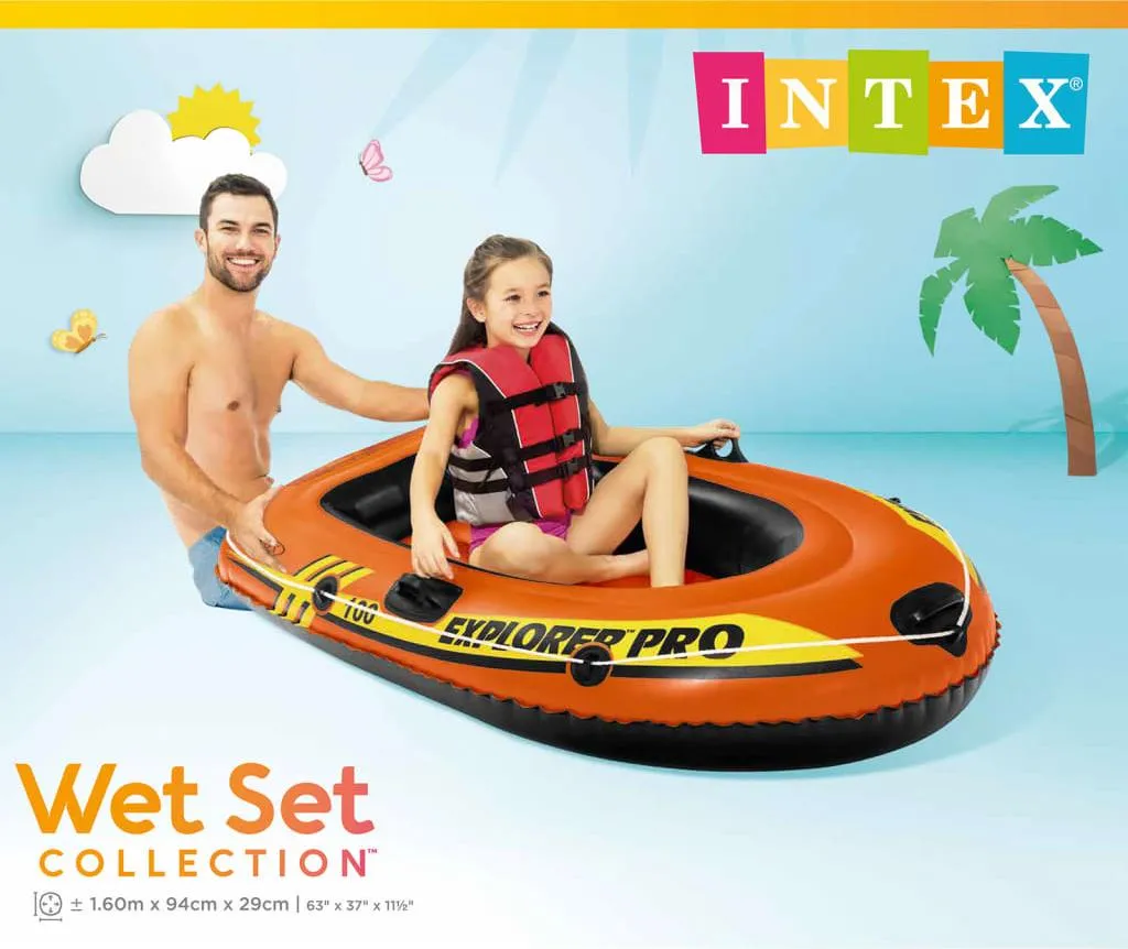 Bateau INTEX Explorer Pro 100 Robuste en Vinyle avec 3 Chambres à Air - 13