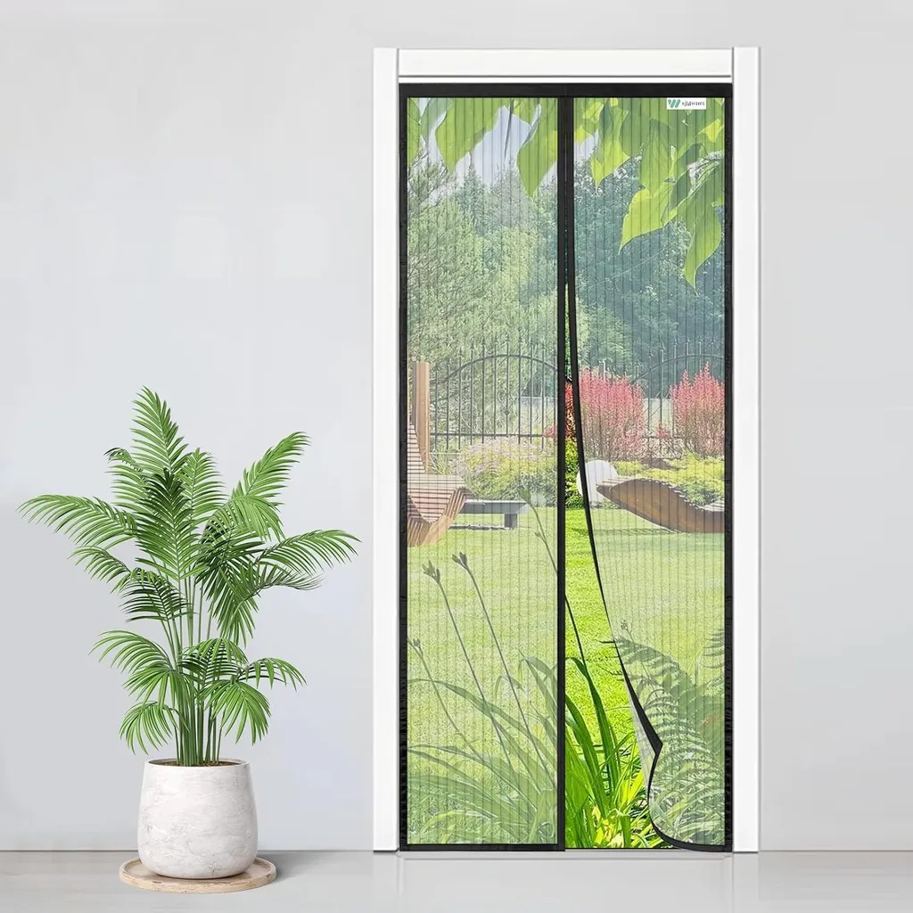 Moustiquaire magnétique 100 x 215 cm noire : stop aux moustiques et mouches