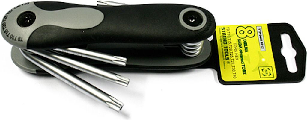 PROREGAL Torxschlüssel Set 8 Stück, T9 - T40, Falten