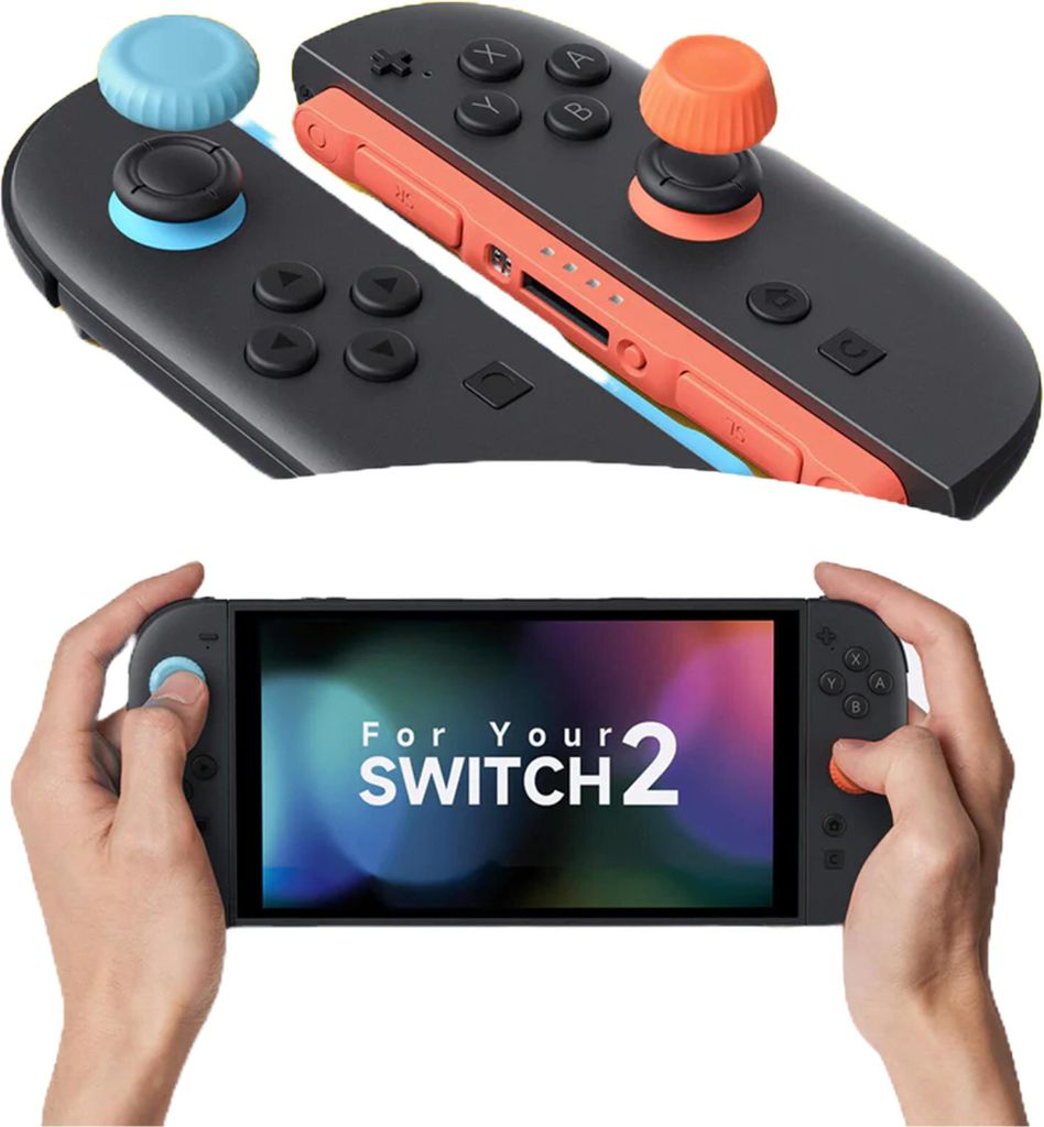 Joy-Con 6in1 JSAUX Radiergummikappen für Nintendo Switch 2 Konsole Farbig